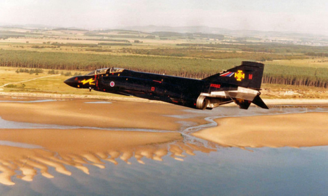 The F4 Phantom Black Mike XV582 during its flying days.