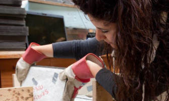 Work in the concrete lab.