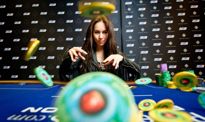 Poker player Liv Boeree during the PokerStars London Poker Festival at the Grosvenor Victoria Casino. G Casino and Mecca Bingo owner Rank Group revealed a slump in profits but hailed the cut in bingo duty.