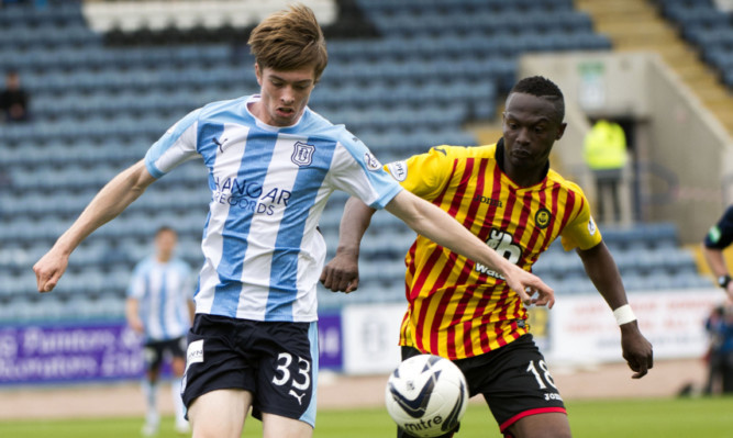 Craig Wighton in action against Partick Thistle.