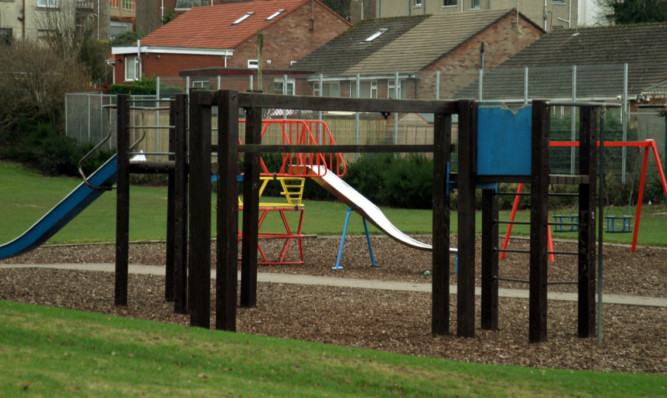 Colin Murray was accused of hiding in the undergrowth at Jeanfield Park.