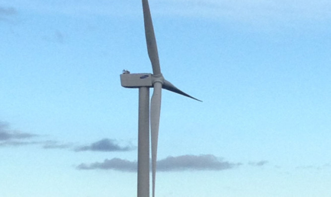 The Samsung turbine was built at Fife Energy Park, off Methil, last year.