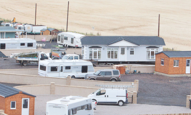 The Travellers site, near St Cyrus nature reserve.