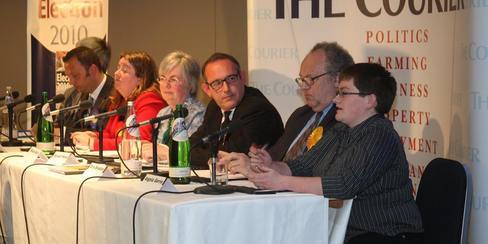Kim Cessford, Courier - 30.04.10 - the Courier Hustings in the Apex Hotel