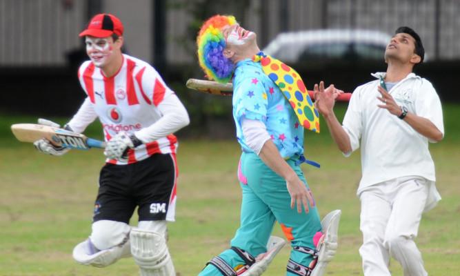 The unusual scene at Baxter Park.