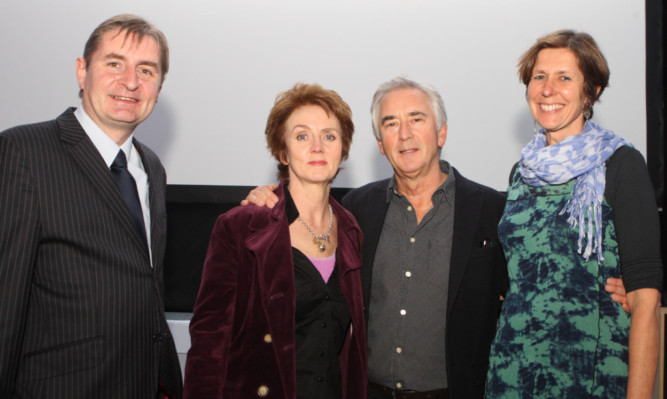 Artspace co-founder David Campbell, Jennifer Black and Denis Lawson, and Felicity Snowsill, of Comrie Cinemas and Events Club.