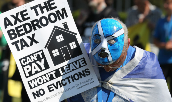 The 'bedroom tax' has been the subject of widespread opposition.