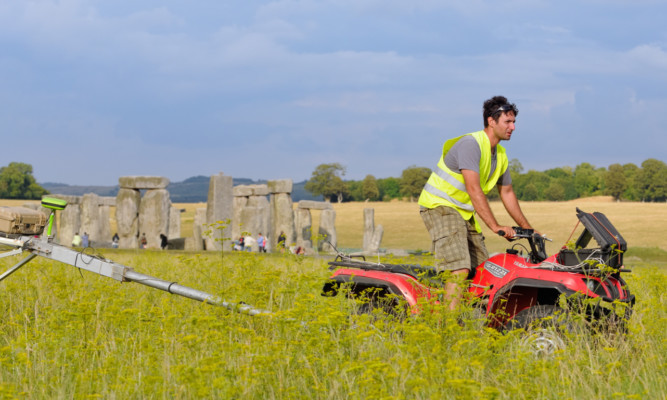 One of the research team on the Stonehenge project.