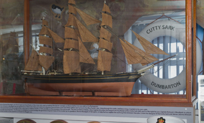 Cutty Sark Model at the Maggie Law Maritime Museum in Gourdon.