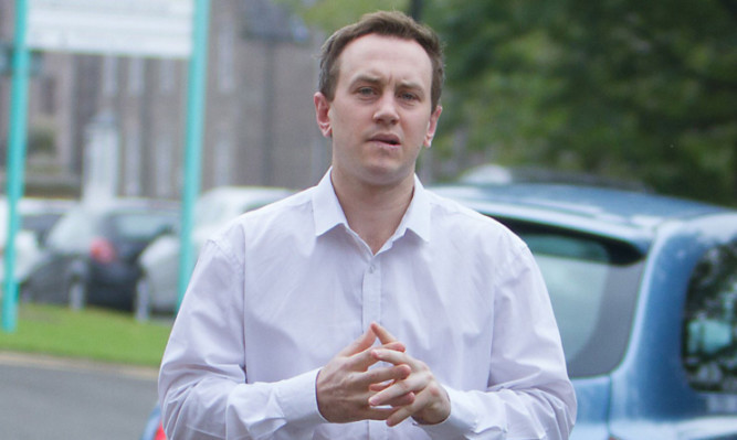 Liam Balneaves outside Forfar Sheriff Court.