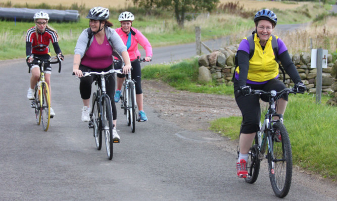 Some of the cyclists who took part in Angus Cycling Festival events last weekend.