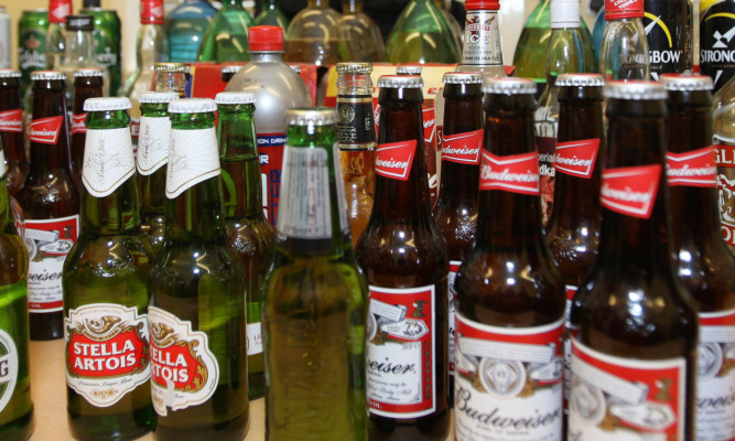 Alcohol seized from youngsters in a police crackdown against under-age drinking.