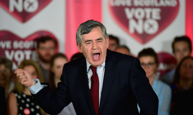 Gordon Brown gave an impassioned speech in Glasgow.