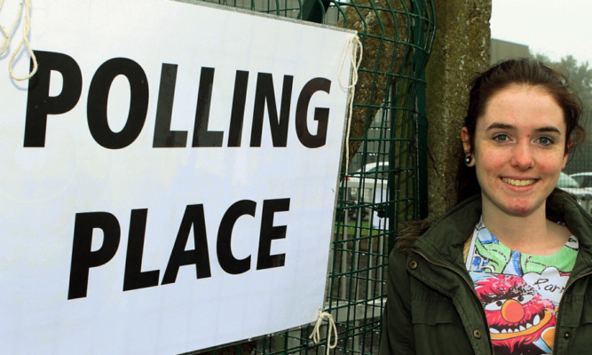 Rebecca was pleased to vote for the first time.