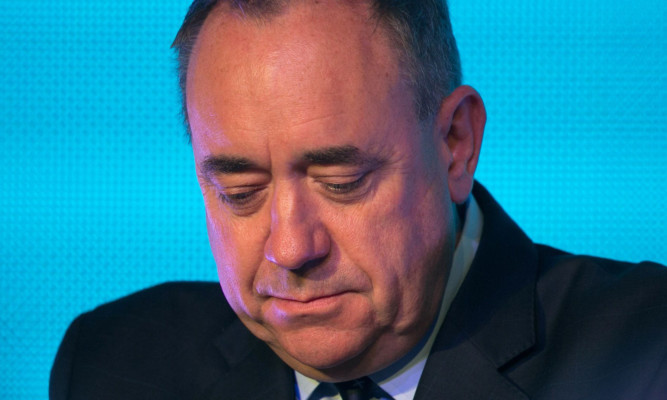 Alex Salmond accepting defeat in the early hours of Thursday.