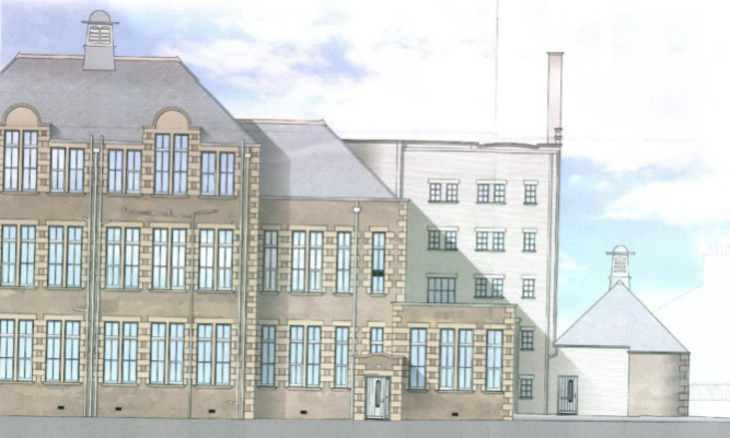 A drawing of the proposed extension at the old Eastern Primary School in Broughty Ferry. TOR Homes has submitted an application to the council to make changes to the A-listed building.