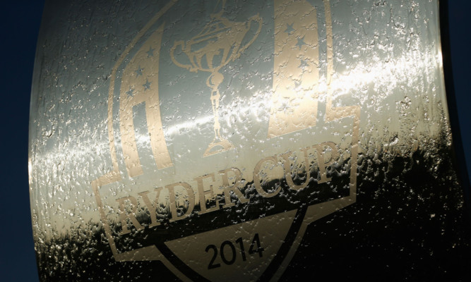 AUCHTERARDER, SCOTLAND - SEPTEMBER 21:  The water feature outside the media centre is pictured ahead of the 2014 Ryder Cup at Gleneagles Hotel on September 21, 2014 in Auchterarder, Scotland.  (Photo by Harry Engels/Getty Images)