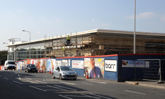 Work continues at the Tesco site on Carnegie Drive.