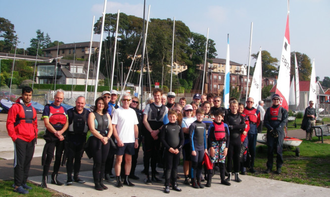 Royal Tay Yacht Club sailors preparing to take part in the Barts Bash race.