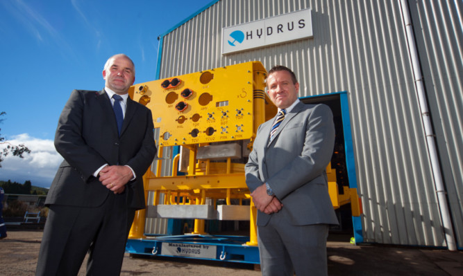 Hydrus managing director Martin Anderson, left and Mark Williams, who will be the managing director at the new Brechin Business Park centre being created by the company.