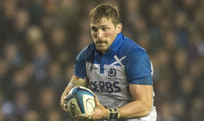 John Barclay in action for Scotland in 2013.