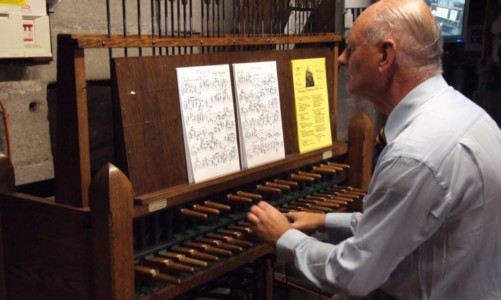 Ian Cassells at the carillon.