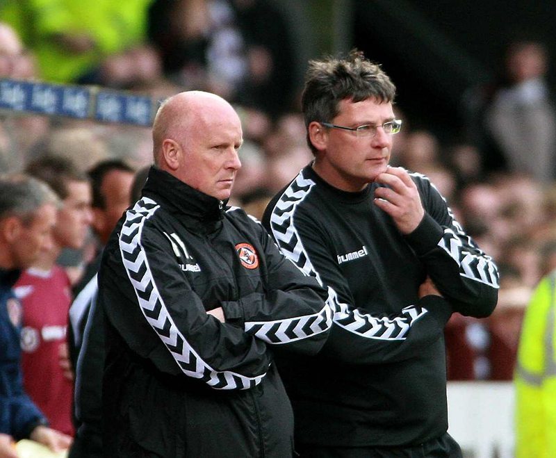 Craig Levein in his Dundee United days, with assistant Peter Houston.
