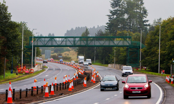 The footbridges over the A9 are to be removed this weekend.