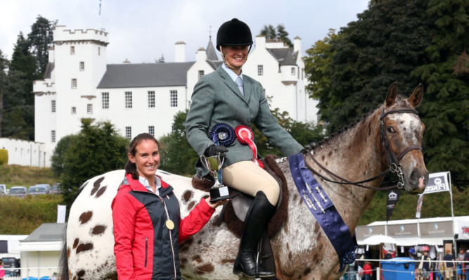 Gillian Fotheringham riding Ruth McLeans Capitall Quinn win the Courier/ BHS Working Hunter Championship