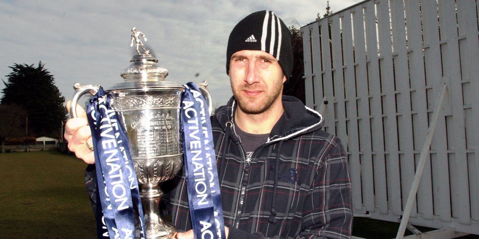 countdown to the United cup tie with Rangers - Dusan Pernis with the cup