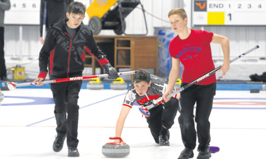 Action at Kinross Ice Rink during the Junior Classic competition on Saturday.