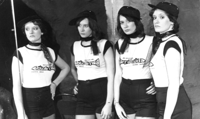 Hostesses at Dundee's Barracuda nightclub in 1978.