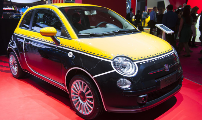The new Fiat 500 at the Paris Motor Show.