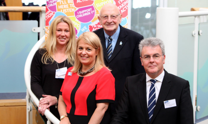 From left: Children 1st service manager Anita Roweth, chief executive Alison Todd, Ian Chalmers and board chairman Graeme Bissett.