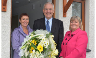 From left: Lesley Manson, Charles Milne and Kingdom housing officer Susan Lowden.
