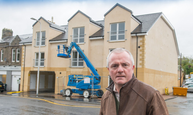 Councillor Peter Barrett at the development in Perth Road, Scone.