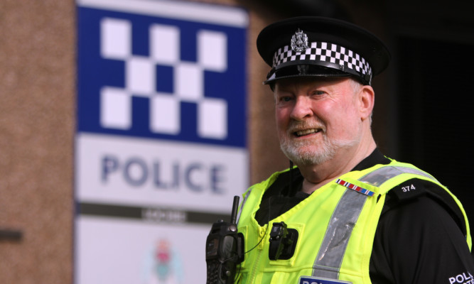 Special Constable Marshall Moyes marks 40 years of service.