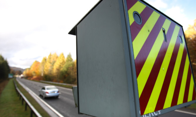 Kris Miller, Courier, 06/11/13. Picture today shows a speed camera on the A9 (near Dunkeld) for files.