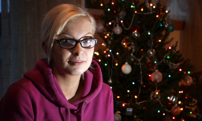 Danielle Trainer at her mum's house in Kirkcaldy.