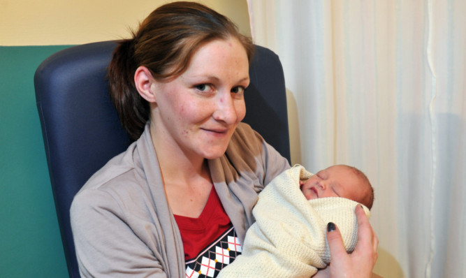 Baby Dale with his mum Nicola Hutton.
