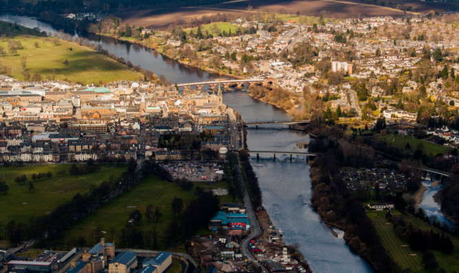 The river Tay flowing through Perth.