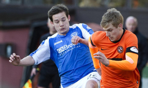 Peter Pawlett in action against Dundee United.