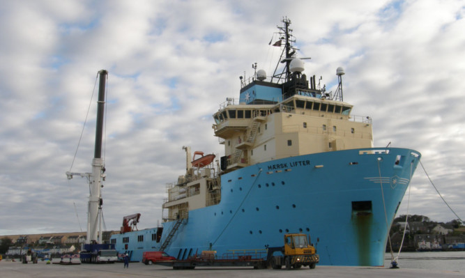 Maersk Lifter, the first vessel to arrive at the upgraded quay.