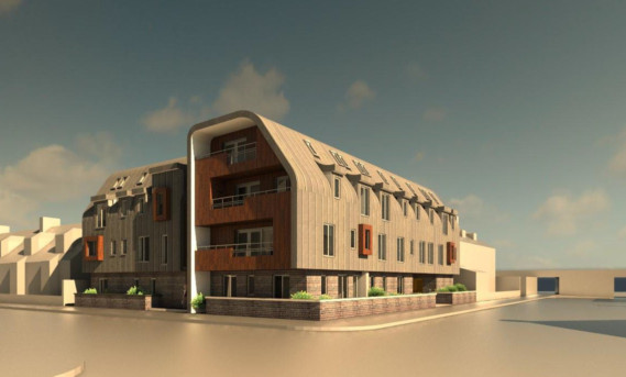 An artists impression of the proposed flats at Brook Street.