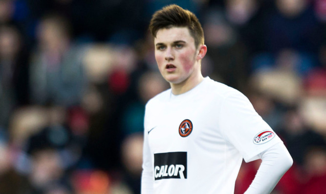 John Souttar makes his debut for United.