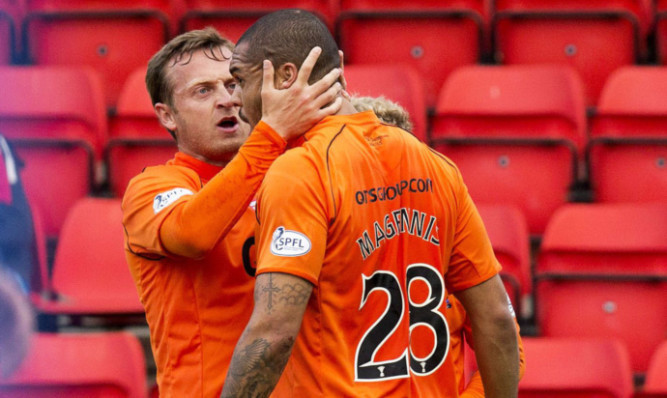 Kilmarnock celebrate a goal that helped make it five defeats in a row for Saints.