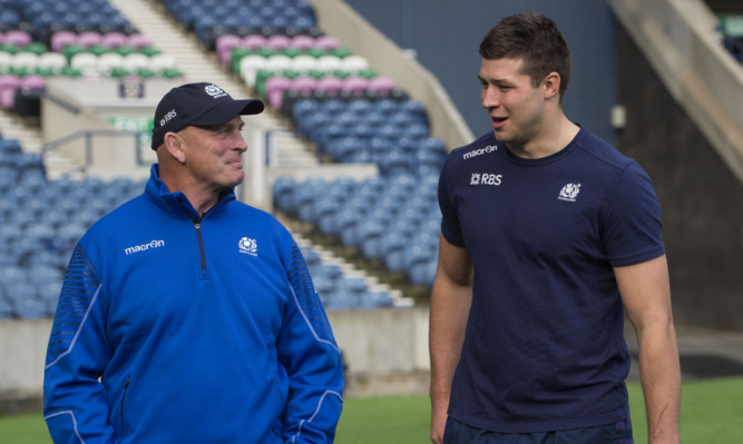 H
Scotland head coach Vern Cotter hands lock Grant Gilchrist (right) a huge boost by naming him captain for the Autumn Tests.