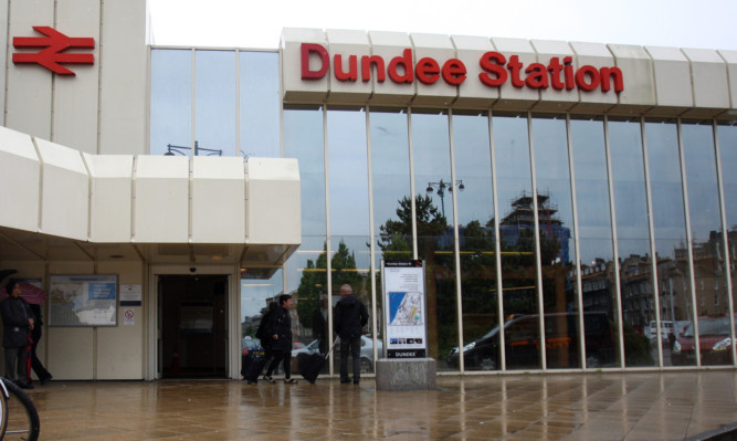 Kris Miller, Courier, 11/07/12. Picture today at Dundee Railway Station shows exterior of the station for story about expensive rail fares.