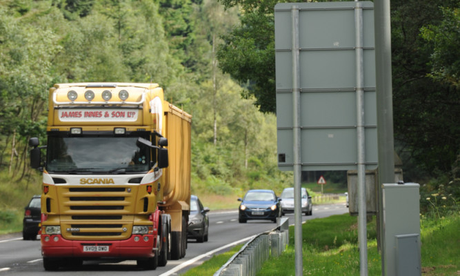 Lorries will be able to travel at 50mph on single carriageway sections of the A9 from October 28.