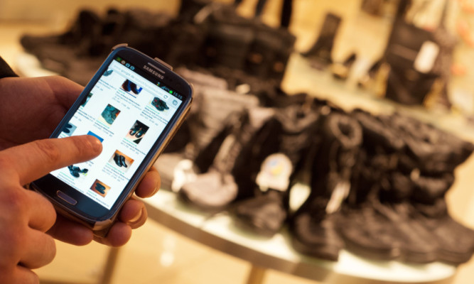 Tablets and smartphones give convenient access to online shopping.